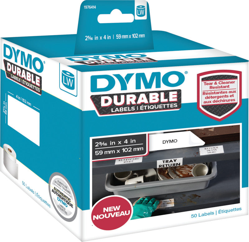 DYMO Drucketiketten, 59 mm × 102 mm, weiss, für LabelWriter 4XL/450 Serie, 50 Stück