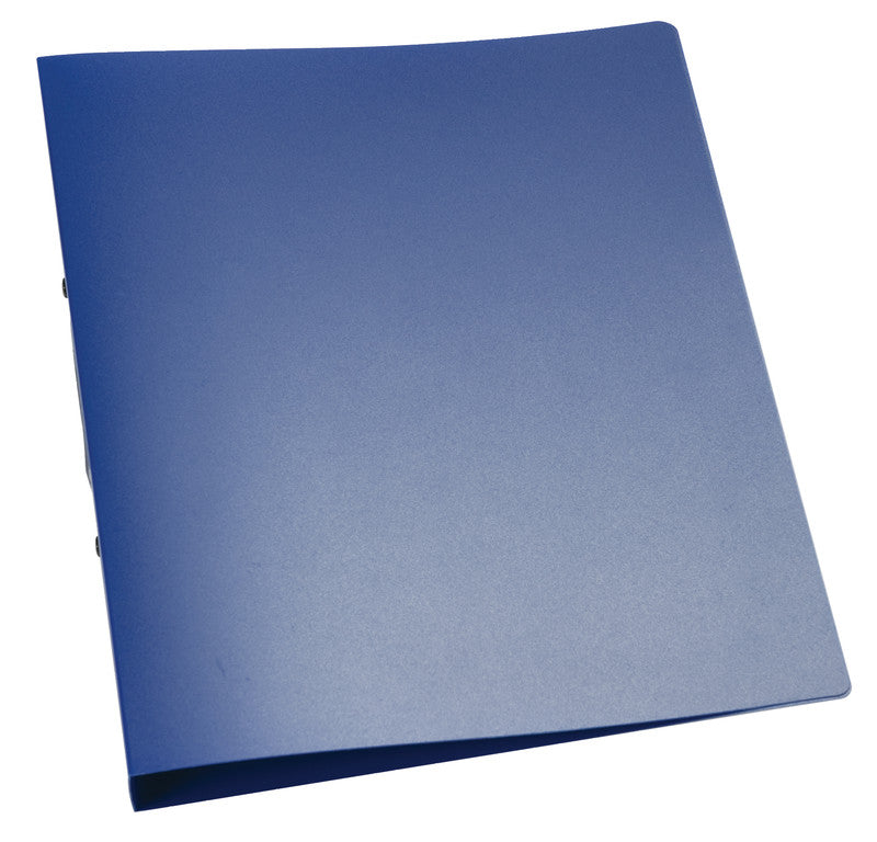 Q-connect Zeigebuch – A4 Hochformat – 2-Ring, Ø 25 mm, Rücken 30 mm – Blau, Kunststoff