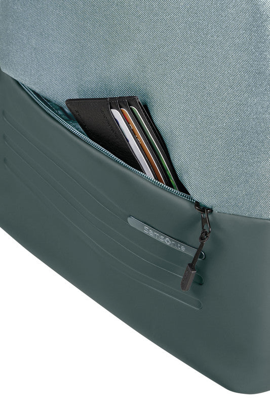 Samsonite Stackd Biz Notebook-Rucksack – 22/30 l, Aufsteckfunktion, USB-Port, recyceltes PET (rPET), Forest