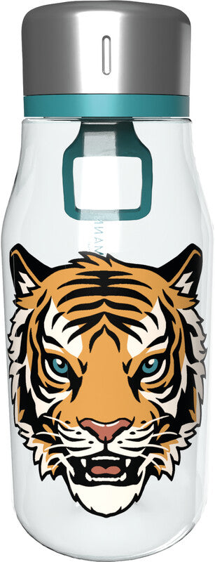 Beckmann Trinkflasche 400 ml – Kunststoff, Schraubdeckel, Tiger Stars