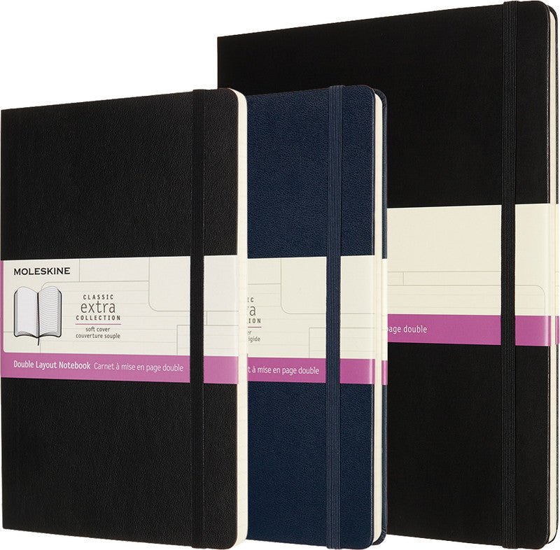 Moleskine Notizbuch, 130 × 210 mm, blanko und liniert, Leimbindung, Hardcover, 240 Seiten – schwarz