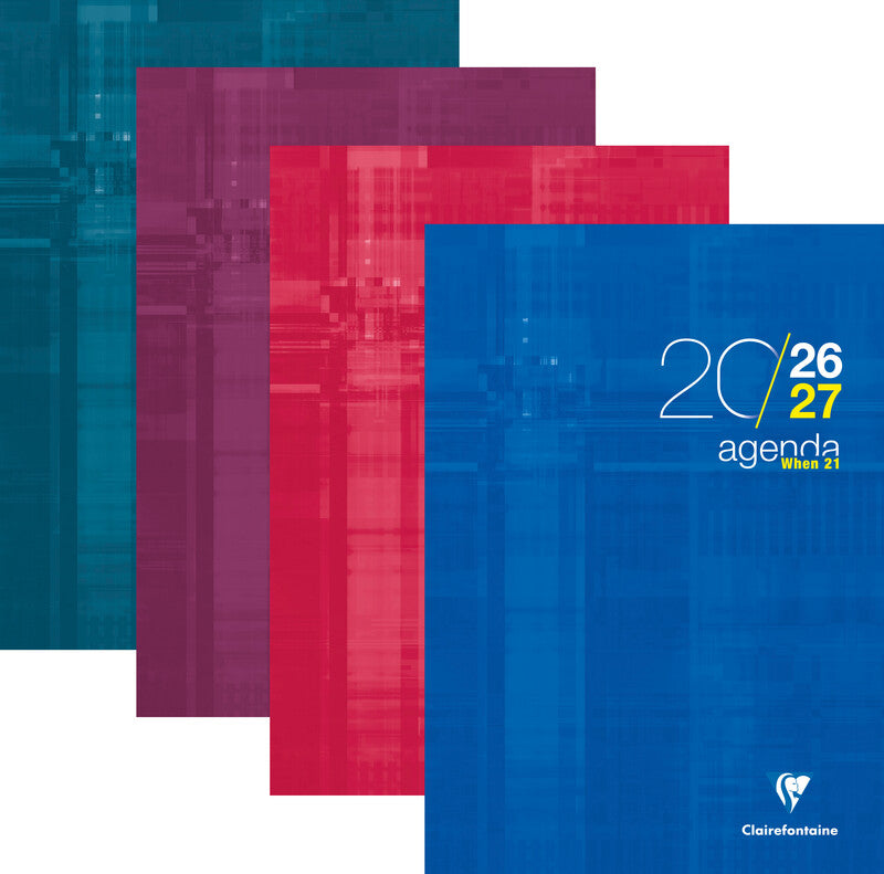 Clairefontaine When 21 Schüleragenda – 1 Woche/2 Seiten, gebunden, A4, Aug–Jul, mehrsprachig, PEFC