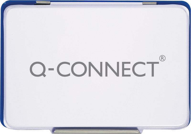 Q-CONNECT Stempelkissen – Tintenfarbe: Blau, Metall, 110 × 70 mm