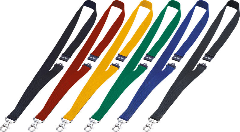 Durable Schlüsselanhänger Textilband – schwarz, Kunststoff, B 20 × H 440 mm, 10 Stk.