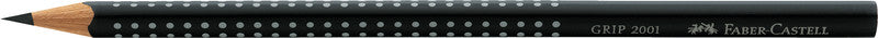 Faber-Castell Grip 2001 Bleistift, Grip-Zone, B, Mine Ø 2 mm, Schwarz – 5-teiliges Set