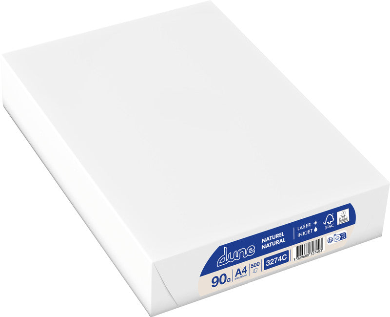 Clairefontaine Kopierpapier – A4, 90 g/m², weiss – für Inkjet/Laser/Kopierer – FSC – 500 Blatt