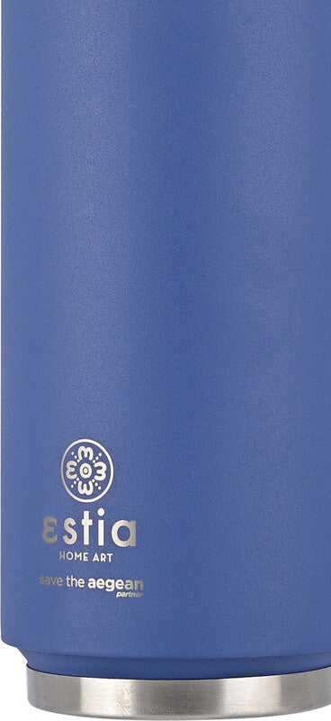 Estia Trinkdose – 5 dl – Edelstahl, isoliert, mit Strohhalm – Denim Blue