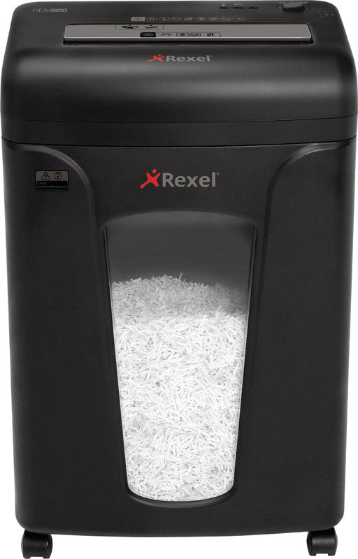 Rexel REM820 – Aktenvernichter, DIN P-5, Mikroschnitt 1,9 × 15 mm, 8 Blatt, 21 l, A4