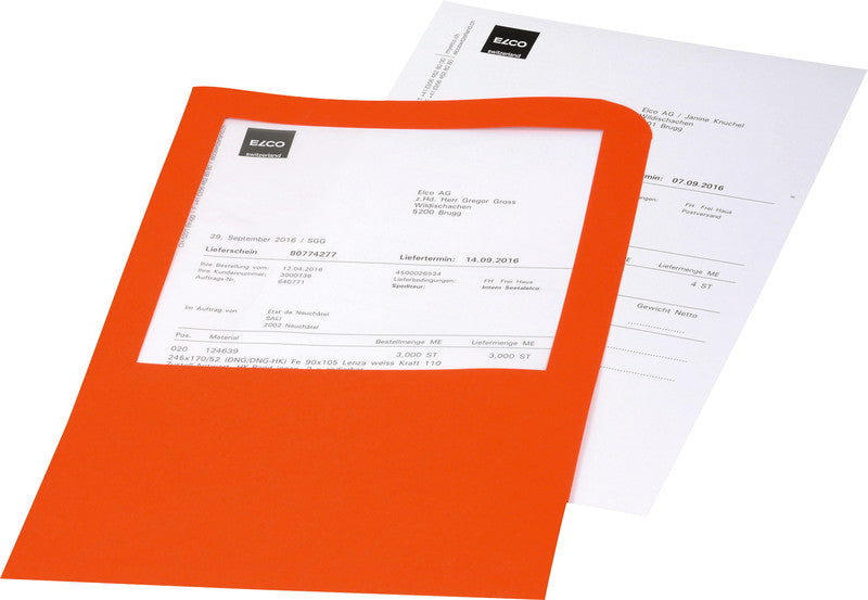 Elco Sichtmappe A4 – Blau, Papier, 100er-Pack