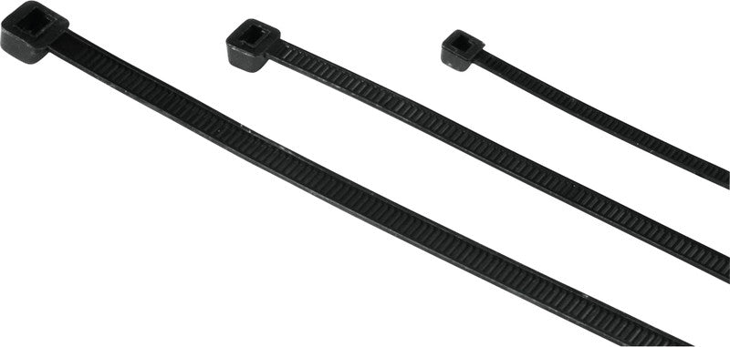 Hama Kabelbinder – 2,5 × 100/150/200 mm, Kunststoff, Schwarz, Einmalverschluss, 150er-Pack