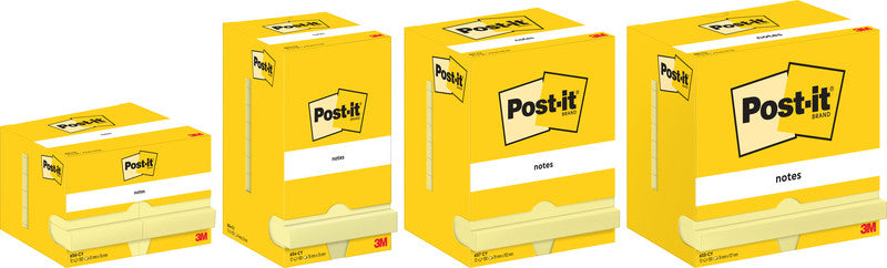 Post-it Haftnotizen – 127×76 mm – Gelb, 12×100 Blatt, Papier, PEFC