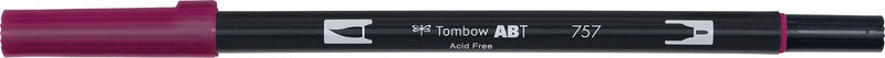Tombow Brush Pen ABT – fein 0,3 mm, Pinselspitze 3-10 mm – Portrot – wasservermalbar