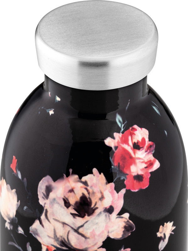 24Bottles Trinkflasche Clima – 5 dl – Edelstahl, isoliert, für kohlensäurehaltige Getränke geeignet – Ebony Rose
