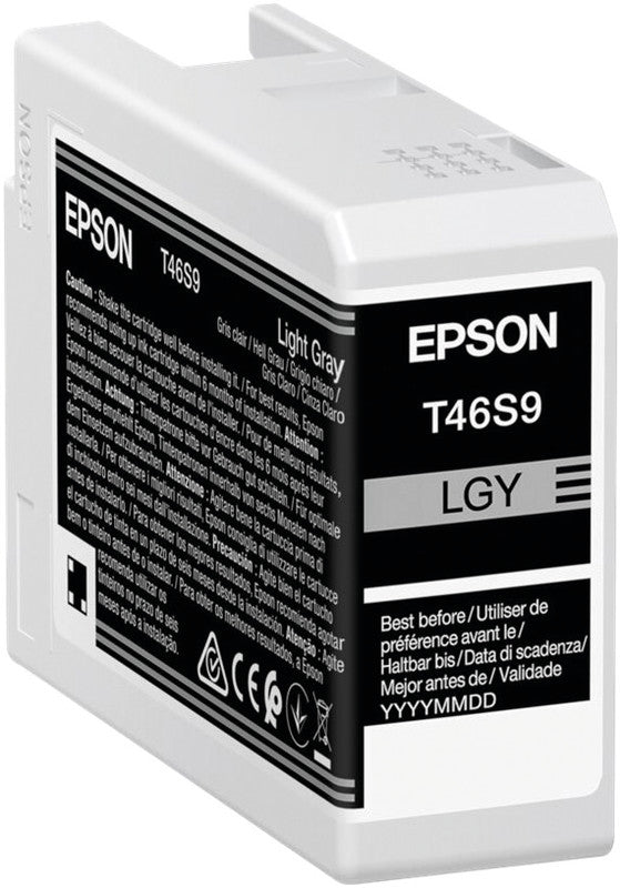Epson Tintenpatrone T46S9, Hellgrau, 25 ml – für Inkjetdrucker/Multifunktionsgeräte