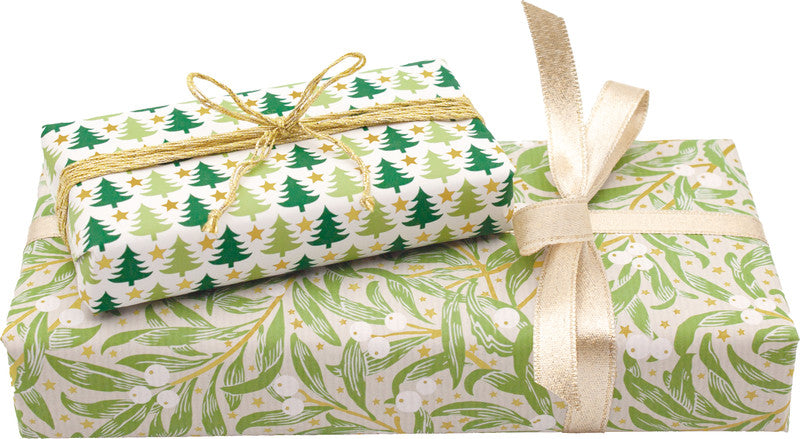 Braun + company Geschenkpapier Rolle – Christmas Leaves (Weihnachten) – 70 g/m2, Papier – 700 × 2000 mm