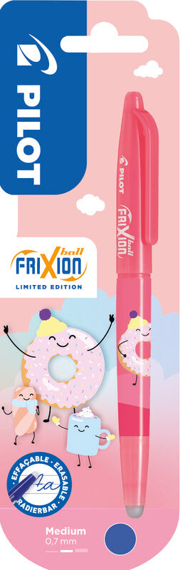 Pilot FriXion Ball Sweet Paradise Winter Edition – Tintenroller, radierbar, mit Kappe, 0,7 mm, blau, 1er