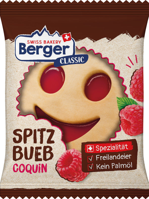 Berger Spitzbueb Gebäck – Himbeere, 74 g
