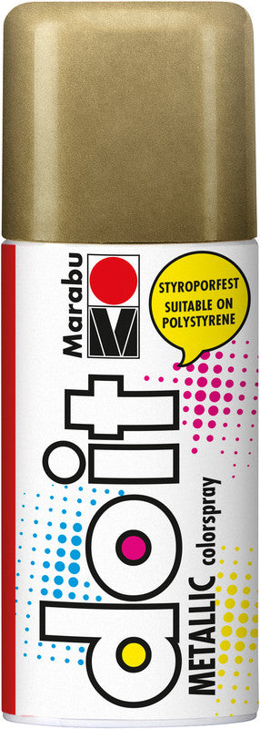 Marabu do it – Farbspray – gold metallic, seidenmatt, 150 ml, für Glas & Metall