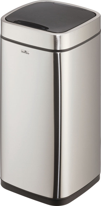 Durable Abfallcontainer – 21 l – mit Deckel – Edelstahl – Ø 270 × H 570 mm