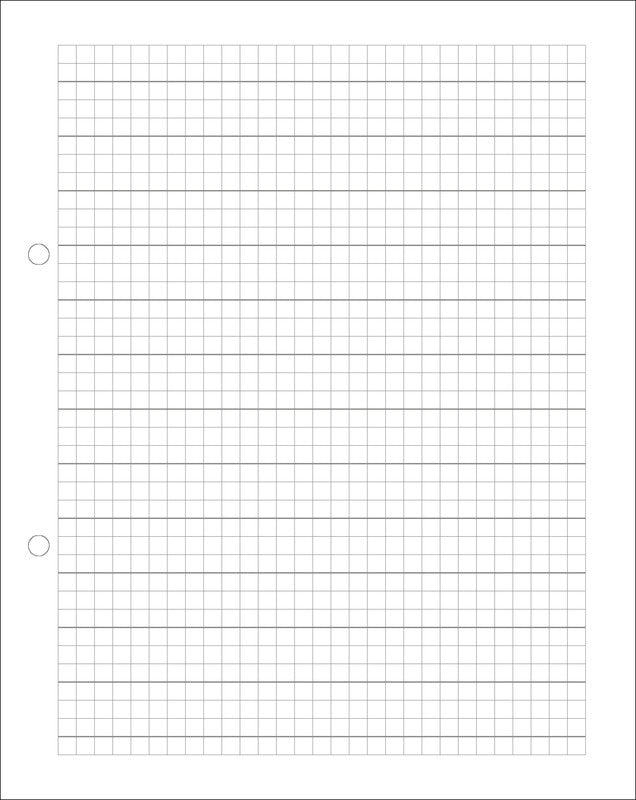 Natura line Notizbuch-Einlagen E5, kariert 5 mm, 2-fach gelocht, 90 g/m² – 500 Blatt