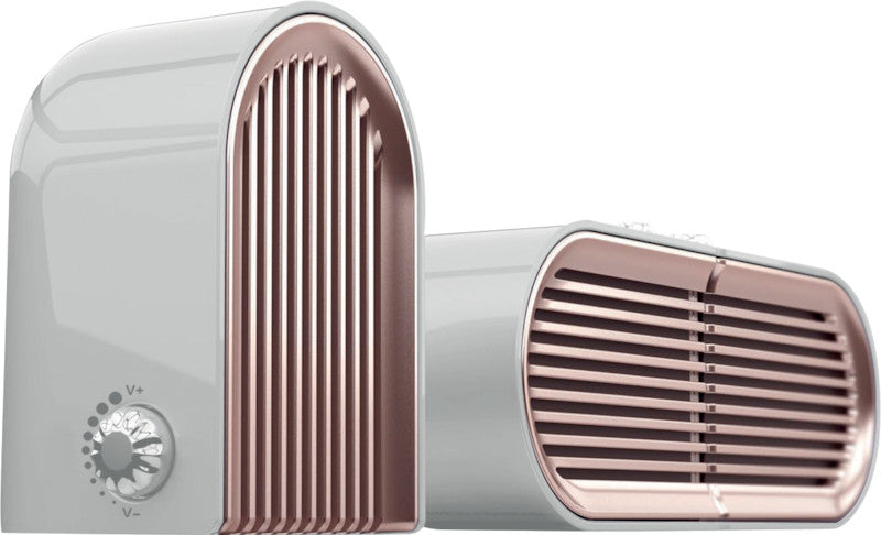 Boke Paar – Bluetooth-Lautsprecher – 4–5 h Akku, 5 W, Bluetooth 5.0, Roségold, Weiss