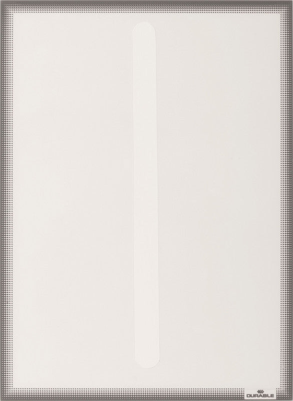 Durable Info-Rahmen – 236 × 323 mm, grau, selbstklebend, wiederablösbar, für A4
