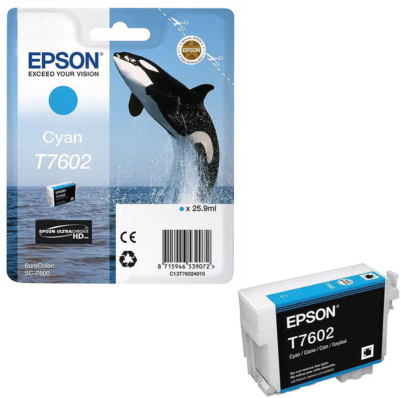 Epson Tintenpatrone T7602, cyan, 25,9 ml