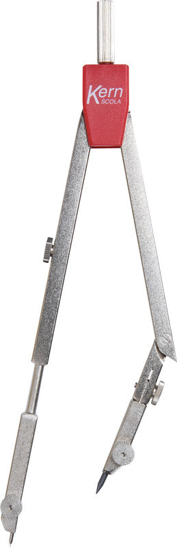 Kern scola Einsatzzirkel – Schenkellänge 16 cm, Radius 27 cm, Gelenkschenkel, Verlängerungsstange, Messing
