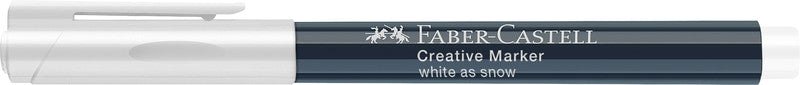 Faber-Castell Non-Permanent-Marker Creative – Rundspitze 1,5 mm – Weiss wie Schnee – trocken abwischbar