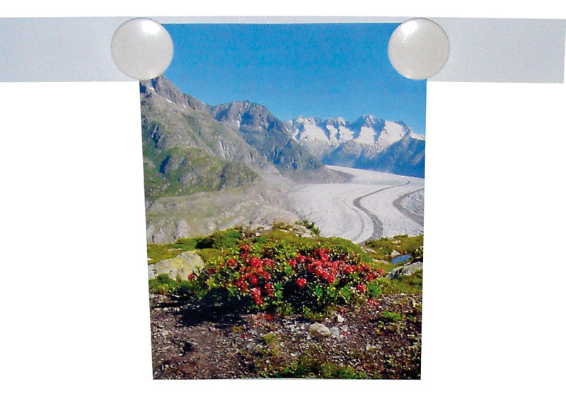 Booffice Whiteboard – 3,5 × 100 cm, Metallband, selbstklebend, inkl. 2 Magnete