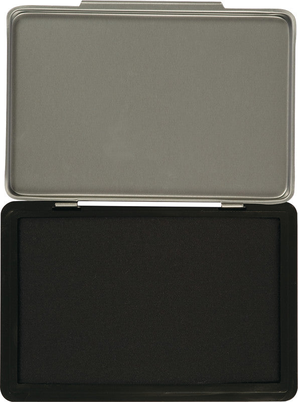 Q-CONNECT Stempelkissen – Metall, 110 × 70 mm, getränkt, Schwarz
