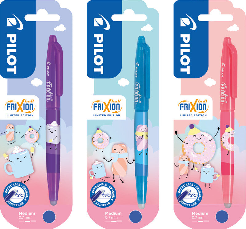 Pilot FriXion Ball Sweet Paradise Winter Edition – Tintenroller, radierbar, mit Kappe, 0,7 mm, blau