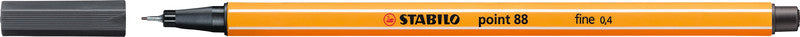 STABILO Point 88 Fineliner 0,4 mm – schwarzgrau