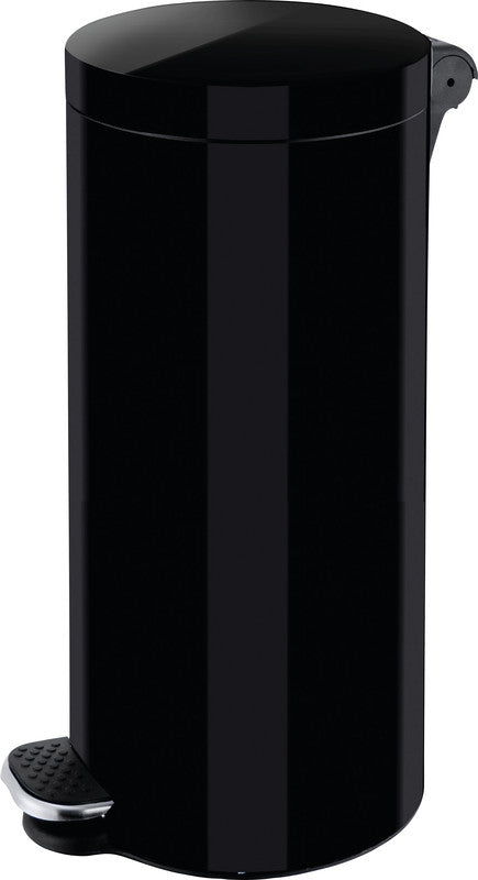 Zwingo Abfallcontainer – 30 l – mit Deckel – Metall, schwarz – Ø 300 × H 650 mm