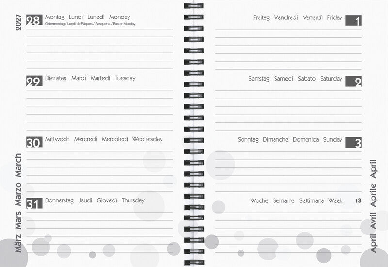 Biella mydiary Schüleragenda – 1 Tag/Seite, gebunden, 12 × 16,5 cm, Aug–Jul, 1-h-Takt, mehrfarbig