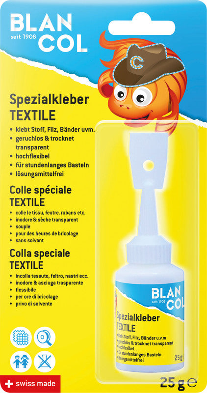 BLANCOL Bastelkleber – 25 g – weiss – trocknet transparent, auswaschbar – zum Basteln