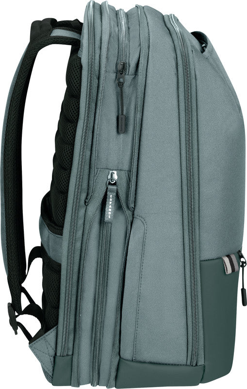 Samsonite Stackd Biz Notebook-Rucksack – 22/30 l, Aufsteckfunktion, USB-Port, recyceltes PET (rPET), Forest