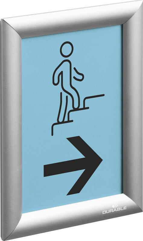 Durable Plakatrahmen – 179 × 240 mm, silber, Aluminium, für A5
