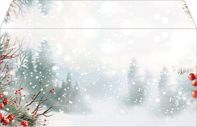 Sigel Weihnachts-Couvert C5/6 Scandinavian Snow, mehrfarbig, Nassklebung, 90 g/m², mit Innendruck – Sigel – 25 Stk.