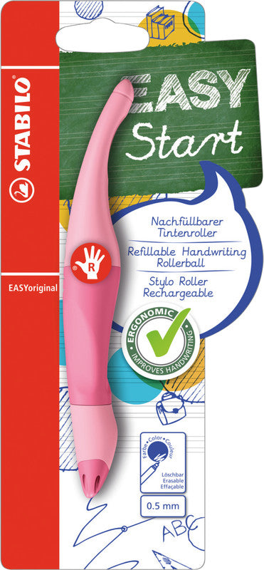 STABILO EASYoriginal Start – Tintenroller mit Kappe, 0,5 mm, blau, für Rechtshänder