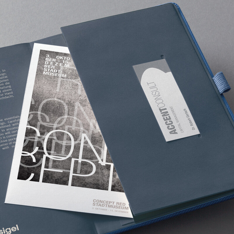 Sigel Notizbuch Conceptum Metallic Edition, A5, liniert, Fadenheftung, Hardcover, 194 Seiten – blau