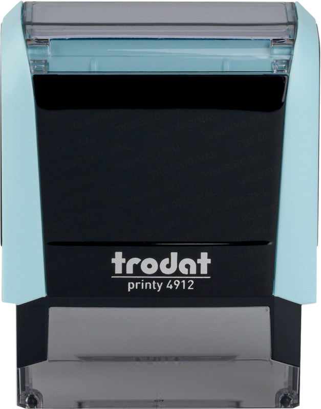 Trodat Motivstempel Printy 4912 – selbstfärbend, Kunststoff, 47 × 18 mm, mit auswechselbarem Stempelkissen