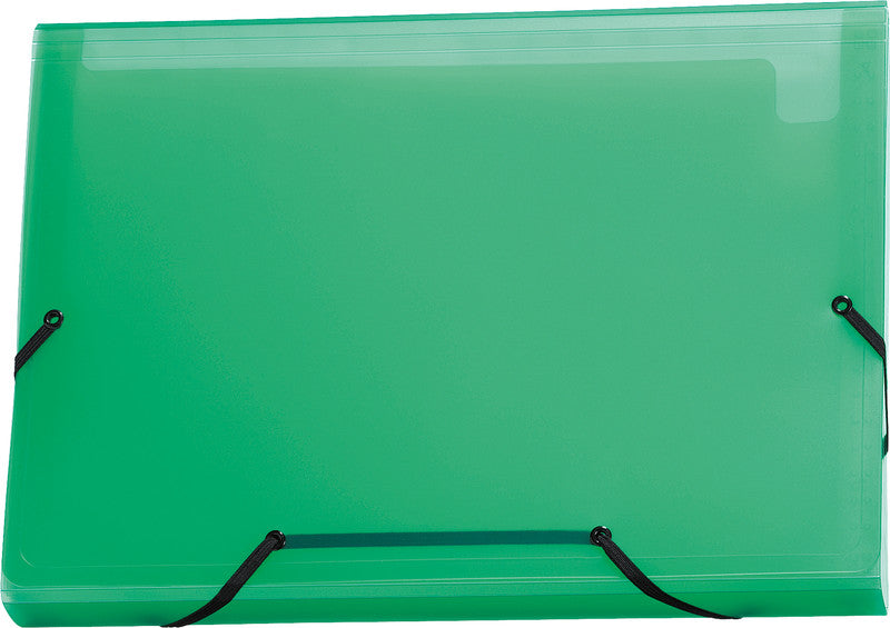 Kolma Sammelmappe für A4, Kunststoff, Grün, mit Gummizug