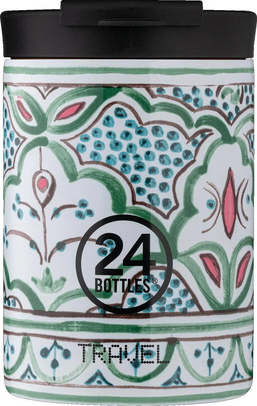 24Bottles Thermobecher Travel Tumbler – 3,5 dl – Edelstahl, isoliert, Sip&Go-Deckel – Marrakech