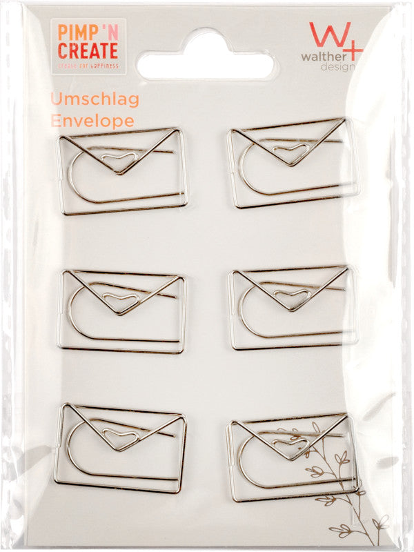 Walther Büroklammern – Pimp 'N Create – 30 × 18,5 mm – Metall – Silber – 6 Stück