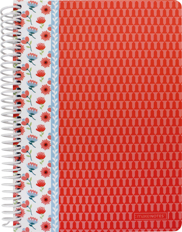 Makenotes Spiralheft – A5 – Liniert – 160 Seiten – 80 g/m² – Spiralbindung, Abgerundete Ecken, Mehrfarbig