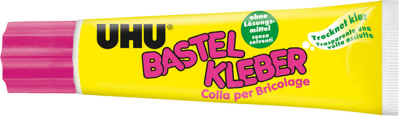 UHU Bastelkleber – 90 g – weiss – trocknet transparent, lösungsmittelfrei