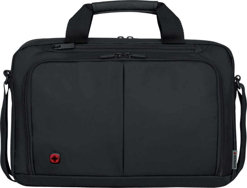 Wenger/SwissGear Wenger Source Notebook-Tasche – für Notebooks bis 14", 5 l, wasserabweisend, Aufsteckfunktion, Nylon, schwarz