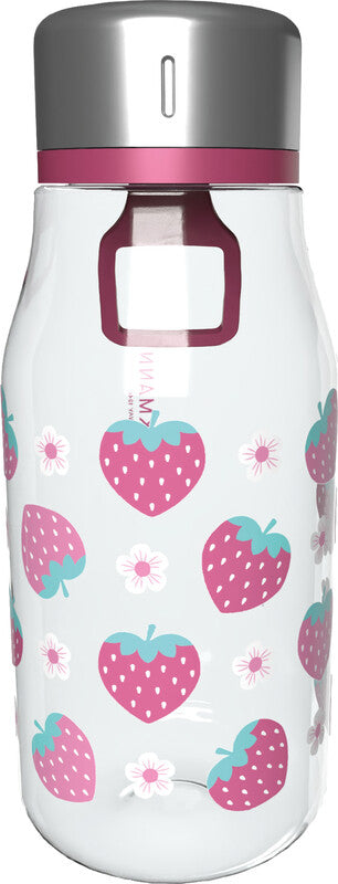 Beckmann Trinkflasche Classic – 4 dl – Kunststoff, Schraubverschluss, auslaufsicher – Strawberry