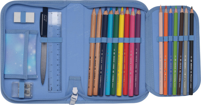 Beckmann Classic 1st Schuletui, gefüllt, 21-teilig – Star Princess – Kunststoff – 20,5 × 13,3 × 3,8 cm
